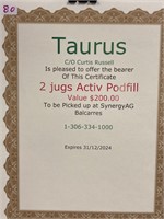 2 Jugs Active Podfill Certificate