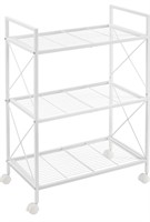 ($54) SONGMICS 3-Tier Metal Storage Rack with Whee