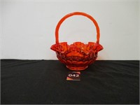 Red Glass Basket