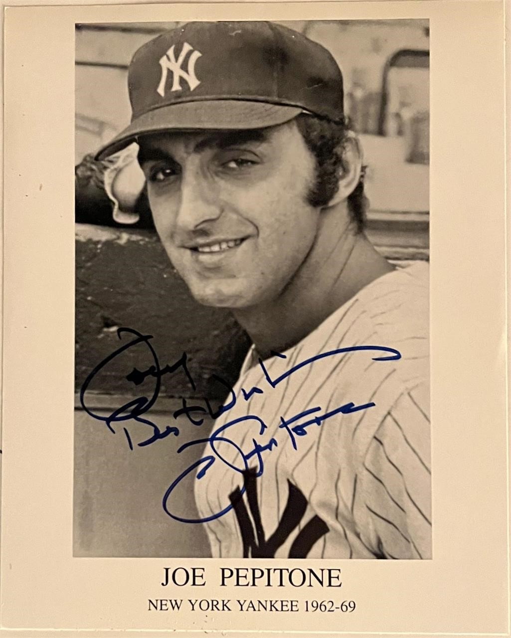 Joe Pepitone signed photo