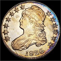 1826 Capped Bust Half Dollar CLOSELY UNC