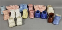 Vintage McCoy Pottery Baby Shoe Planters