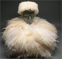 Mongolian Curly Wool Stole, Muff & Cossack Hat