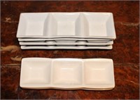 (7) 3 COMPARTMENT SAUCE DISHES