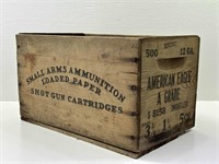 American Eagle Ammo 12-ga Wood Crate (board broke)