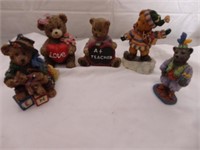 Vintage set of 5 Bears differnt Sizes & Brands