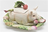 Fitz & Floyd Classic French Market Pig Soup Tureen