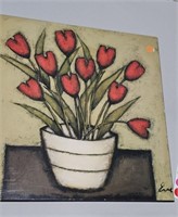 Heart Shaped Flowers EVE Lithograph Wall Art