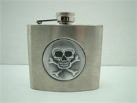 Skull and Crossbones Stainless Steel 5 Ounce Flask