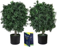 Pair of 24 Tall Artificial Boxwood Shrubs