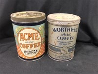 Acme & Worthweil Coffee Tins