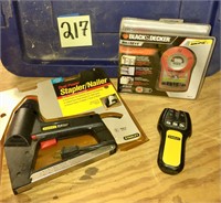 Leveling Laser, Stapler/Nailer, Stud Sensor