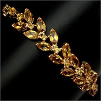 Natural 8x4mm Yellow Citrine 71.41 Ct Bracelet