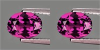 Natural Pinkish Purple Rhodolite Garnet Pair 7x5 M