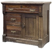 Antique Victorian Marble Top Dry Sink