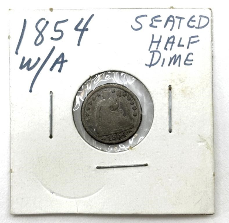 1854 Seated Liberty Half Dime