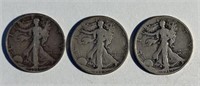 1919, 1919D & 1919S Walking Liberty Half Dollars