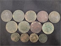 Canadian One Cent Coin Lot - 1881-1932 - 13 coins