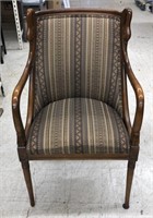 Wooden swan padded arm chair