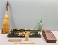 Toleware Tray & Country Accessories Lot