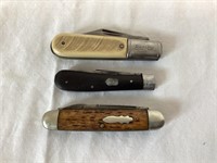 3 Pocket Knives - Barlow, Majestic, Henry Sears