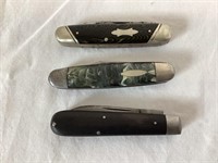 Three Pocket Knives - Carrier, Geo. Worthington