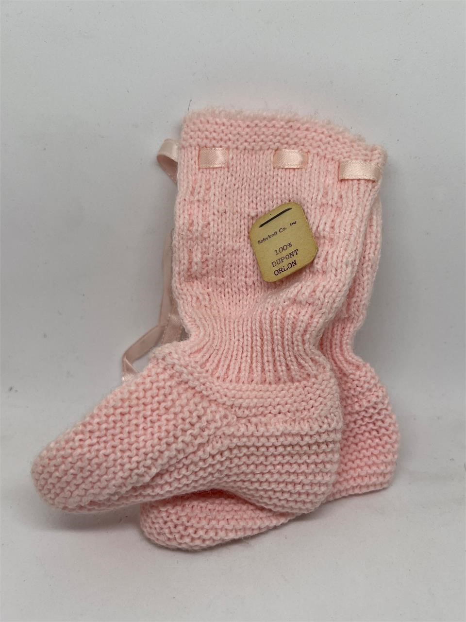 Vintage Babyknit Co Pink Baby Socks