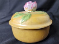 Vintage Porcelain w/ Rose Design Candy Dish w/ Lid