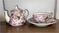 Vintage Betty Platner Porcelain Teapot and Teacup