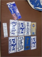 Lot of Duke License Tags & Stickers