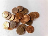 23 pennies 1986; 1987; 1988; 1989 minted