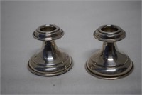 Two Romana 900 Silver Candle Holders w/ Label