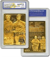 Babe Ruth & Lou Gehrig Murderer's Row Gold Card