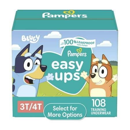 Pampers Easy Ups Toddler Boys 3T/4T  108 Ct