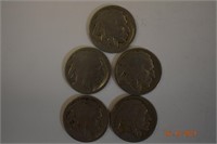5-US Indian Head Nickels Dates Unknown