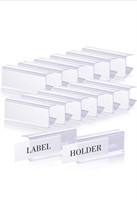 (New) Lenink 30Pcs Wire Shelf Label Holders, Wood