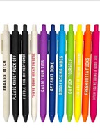 (New) 11 Pcs Funny Pens, Swear Word Daily Pen