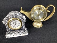 Miniature Waterford & Swiza Clocks