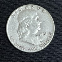 1951 Franklin Silver Half Dollar