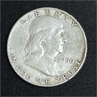 1950 Franklin Silver Half Dollar