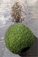 (H) Mid century moss-like hanging light 12x12in
