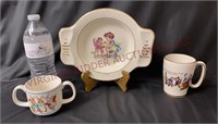 Vintage Children's Plate & Mugs - See Desc