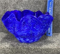 Hand Blown Blue Glass Bowl