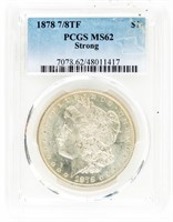 Coin 1878 7/8TF Morgan Dollar PCGS-MS62 Strong