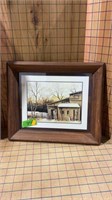 Barn, print framed