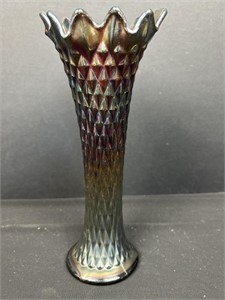 Carnival glass base 11 inches tall 4 inches in