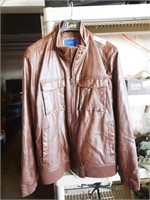 Apt 9 Men's Brown Faux Leather sz L Jacket