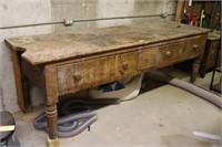 Antique 8' Tailor's/Clothing Table