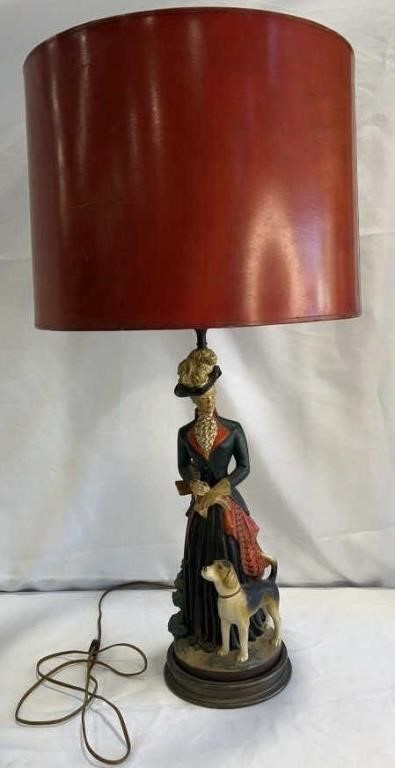 VTG Lady & Hound Lamp