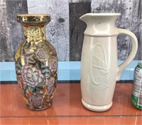 Ceramic vases - one signed